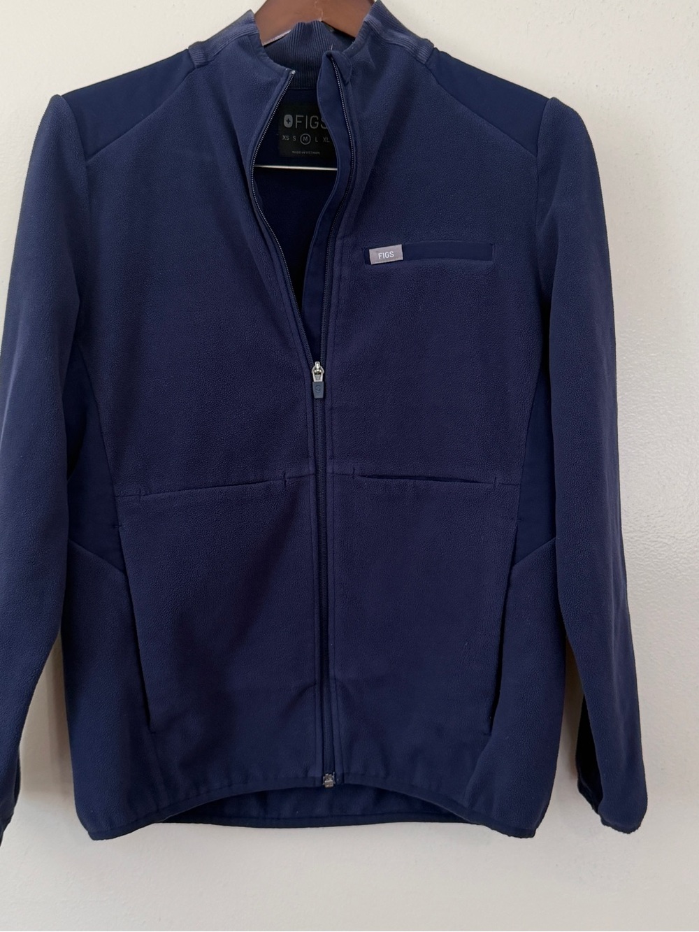 FIGS on shift fleece Men’s Navy Zip-Up Jacket